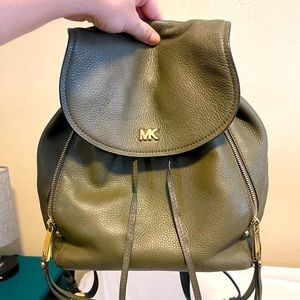 Michael Kors Green leather purse backpack
